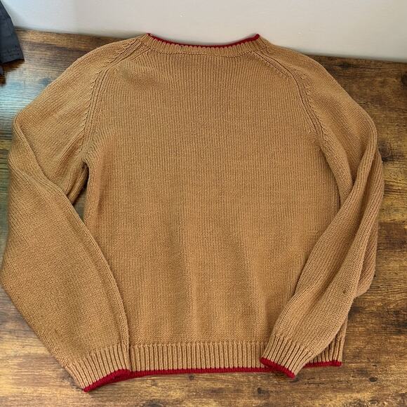 Vintage Suburban Petites Tan Floral Embroidered Cottagecore Sweater - Picture 14 of 15